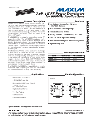 MAX2602ESA Datasheet PDF Maxim Integrated