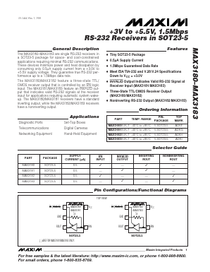 MAX3180 Datasheet PDF Maxim Integrated