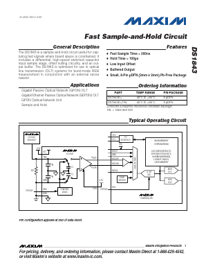 DS1843 Datasheet PDF Maxim Integrated