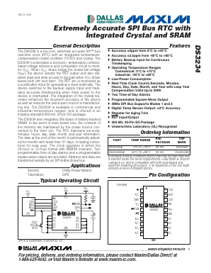 DS3234S Datasheet PDF Maxim Integrated