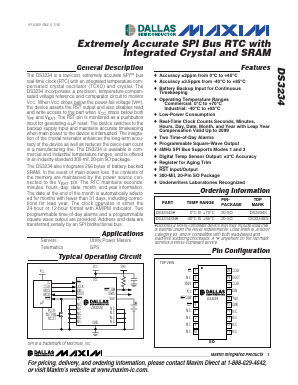DS3234SN Datasheet PDF Maxim Integrated