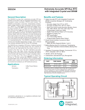 DS3234SN Datasheet PDF Maxim Integrated