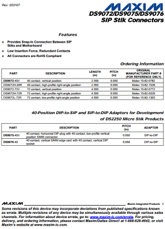 DS9072-72V Datasheet PDF Maxim Integrated