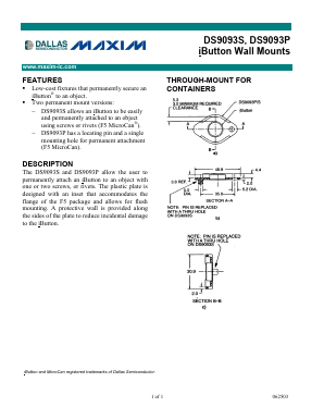 DS9093P Datasheet PDF Maxim Integrated