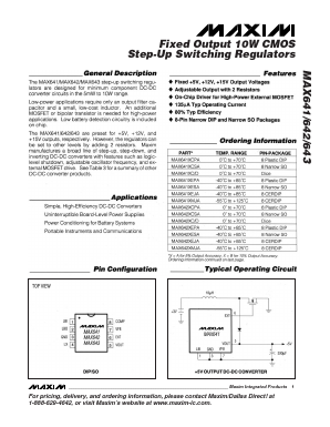MAX641 Datasheet PDF Maxim Integrated