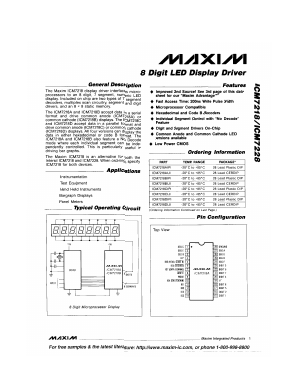 ICM7228 Datasheet PDF Maxim Integrated