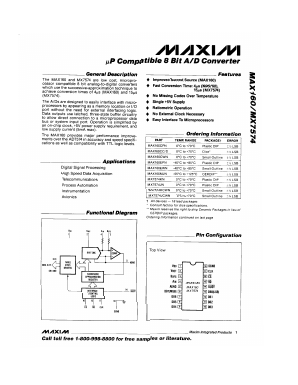MX7574AD Datasheet PDF Maxim Integrated
