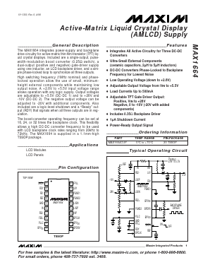 MAX1664 Datasheet PDF Maxim Integrated