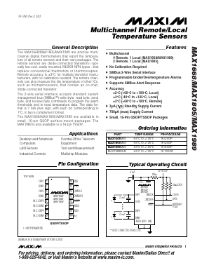 MAX1668 Datasheet PDF Maxim Integrated