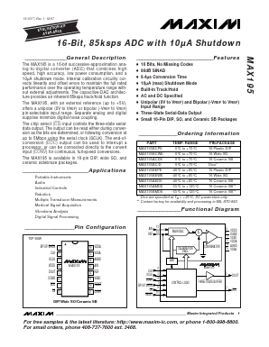MAX195A Datasheet PDF Maxim Integrated