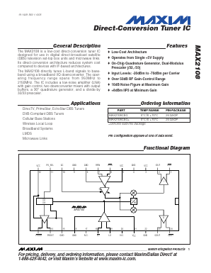 MAX2108CEG+ Datasheet PDF Maxim Integrated