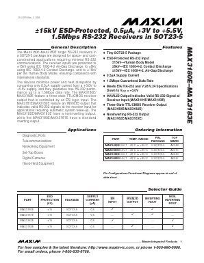 MAX3180E Datasheet PDF Maxim Integrated