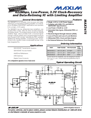 MAX3675E/D Datasheet PDF Maxim Integrated