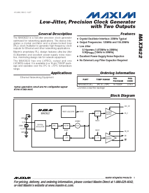 MAX3622 Datasheet PDF Maxim Integrated
