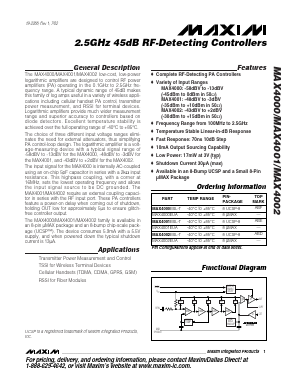 MAX4000EBL-T Datasheet PDF Maxim Integrated