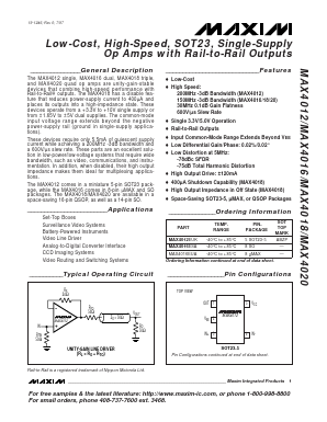 MAX4018ESD Datasheet PDF Maxim Integrated