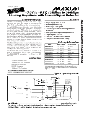 MAX3964 Datasheet PDF Maxim Integrated