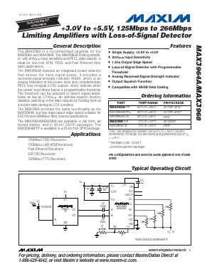 MAX3964A Datasheet PDF Maxim Integrated