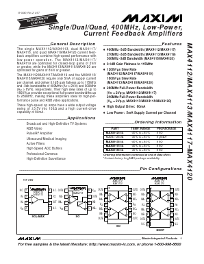MAX4117 Datasheet PDF Maxim Integrated
