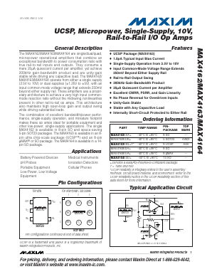 MAX4162EUK Datasheet PDF Maxim Integrated