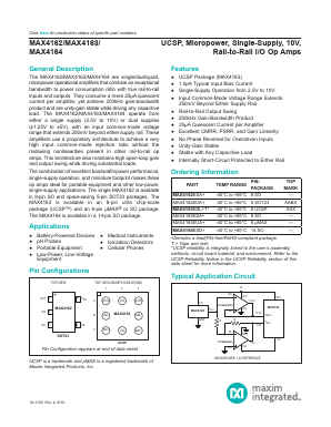 MAX4163EBL-T Datasheet PDF Maxim Integrated