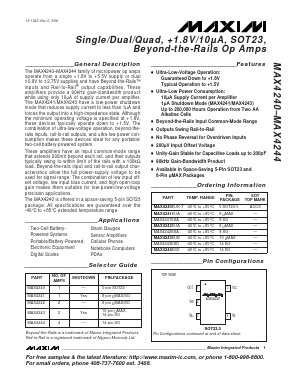 MAX4243EUB Datasheet PDF Maxim Integrated