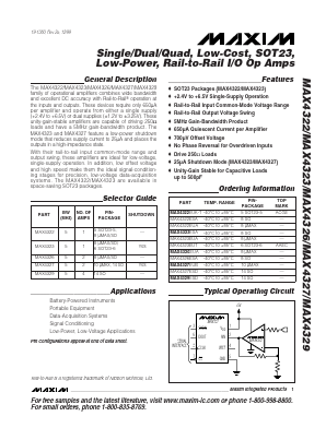 MAX4323EUA Datasheet PDF Maxim Integrated