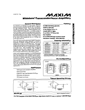 MAX435EPD Datasheet PDF Maxim Integrated