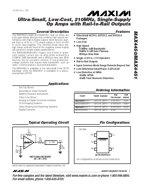 MAX4451ESA Datasheet PDF Maxim Integrated