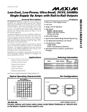 MAX4412EUK-T Datasheet PDF Maxim Integrated