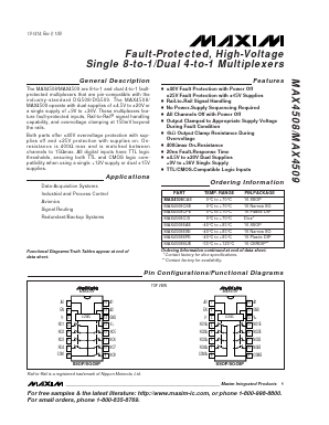 MAX4509EAE Datasheet PDF Maxim Integrated