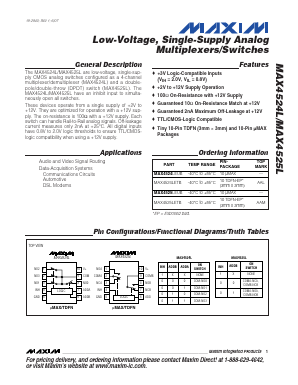 MAX4525LETB Datasheet PDF Maxim Integrated