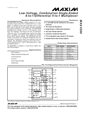 MAX4598CCP Datasheet PDF Maxim Integrated