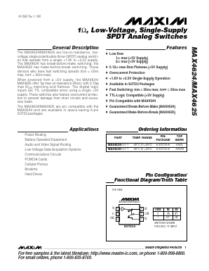 MAX4625EUT-T Datasheet PDF Maxim Integrated