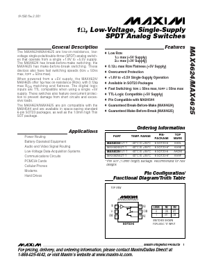 MAX4624EUT-T Datasheet PDF Maxim Integrated