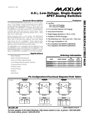 MAX4628 Datasheet PDF Maxim Integrated
