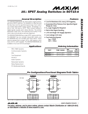 MAX4647EUT-T Datasheet PDF Maxim Integrated