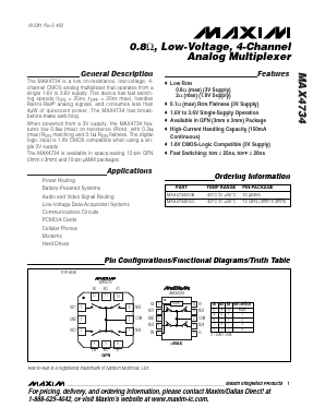 MAX4734 Datasheet PDF Maxim Integrated