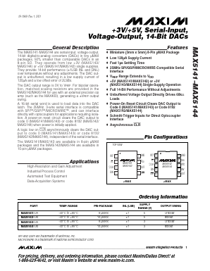 MAX5143EUA Datasheet PDF Maxim Integrated