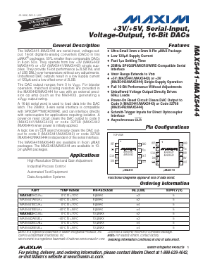 MAX5441 Datasheet PDF Maxim Integrated