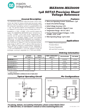MAX6008AEUR+T Datasheet PDF Maxim Integrated