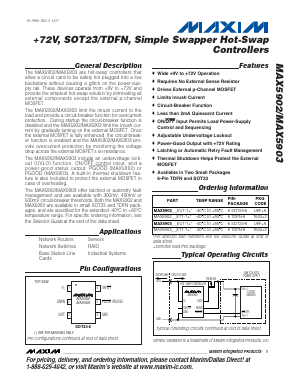 MAX5902LCETT Datasheet PDF Maxim Integrated
