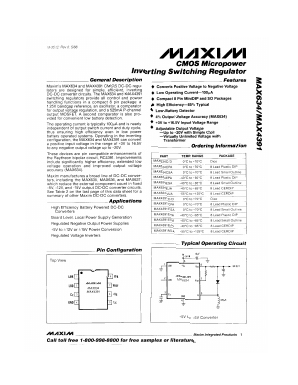 MAX634CSA Datasheet PDF Maxim Integrated
