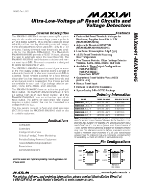 MAX6844 Datasheet PDF Maxim Integrated