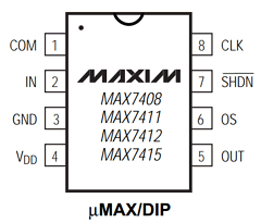 MAX7408EUA Datasheet PDF Maxim Integrated
