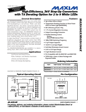 MAX8595XETA Datasheet PDF Maxim Integrated