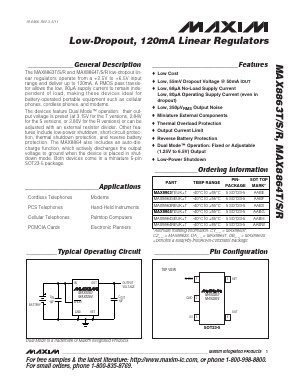 MAX8863TEUK-T Datasheet PDF Maxim Integrated