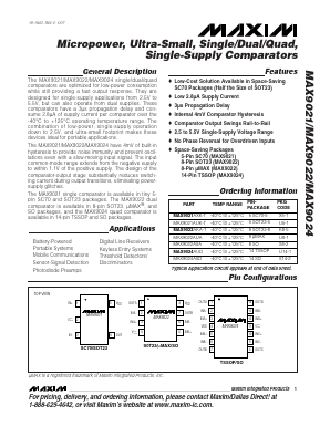 MAX9022AUA Datasheet PDF Maxim Integrated