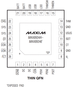 MAX8934AETI Datasheet PDF Maxim Integrated