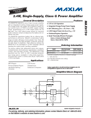 MAX9730EWP+TG45 Datasheet PDF Maxim Integrated